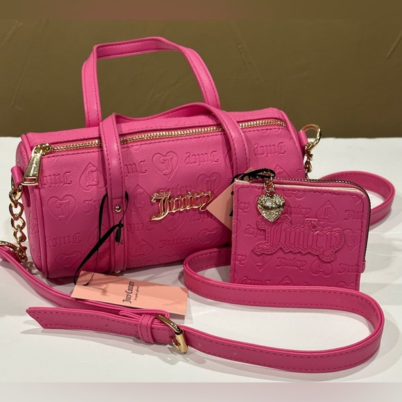 Juicy Couture - Juicy Pink Mini Barrel Bag with Card Case Wallet - Picture 9 of 9